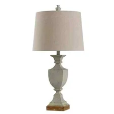 StyleCraft Poly 30.25 in. Blue, Brown Farmhouse Table Lamp