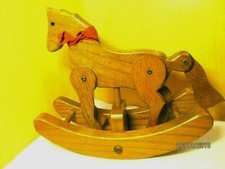 Vintage Wood Rocking Horse Toy Folk Art Hand Made Excellent condition