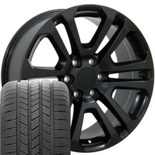 20x9 Wheels Tires Fit Silverado Sierra Yukon Tahoe Ck158 Satin Blk Rim Gy W1x