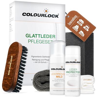 Leder Reiniger Set Auto Colourlock Lederpflege Glattleder Lederauffrischung