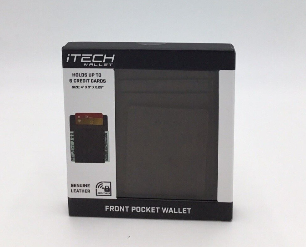 Мужской кошелек iTech с передним карманом -Коричневый - Натуральная кожа 2990₽