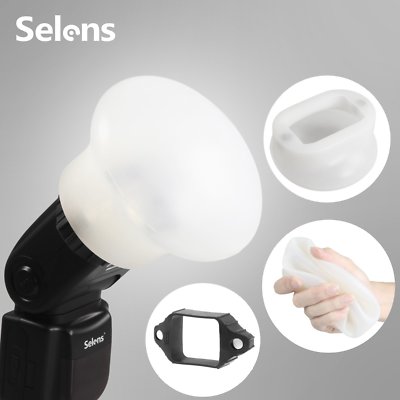 Selens Magnetic Flash Modifier Sphere Soft Diffuser Bounce+Rubber Band Universal
