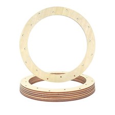 12 Inch 6 Pack Unfinished Wooden Wreath Rings Crafts Hanging Floral Hoop Garl...