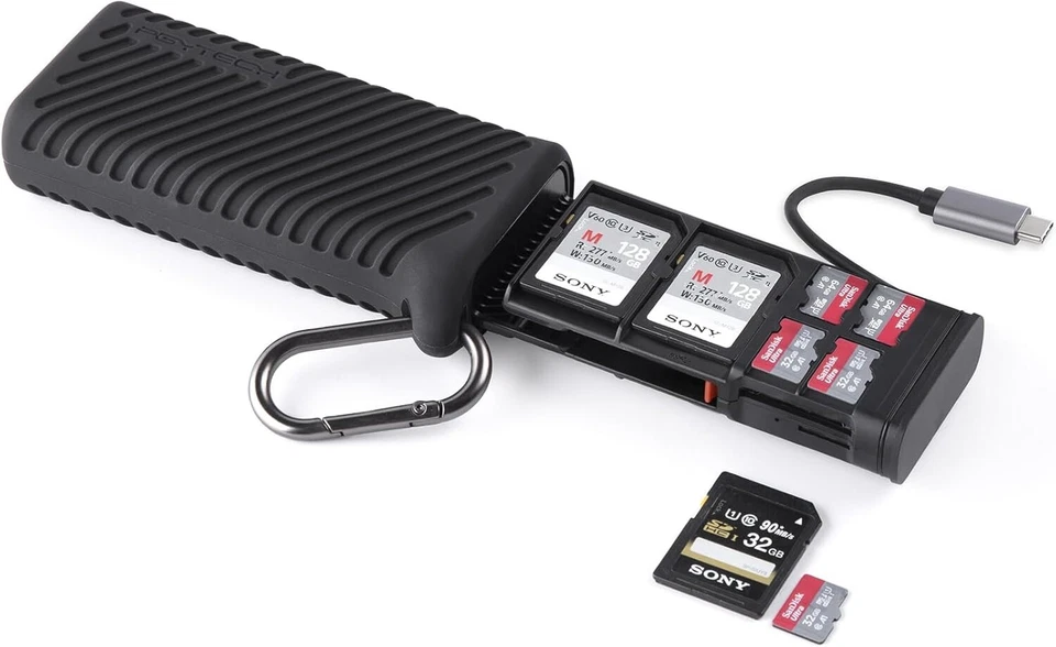 Lector de tarjetas SD tipo C de alta velocidad con ranuras dobles para CFexpress y SD/Micro SD Foto 3 de 4