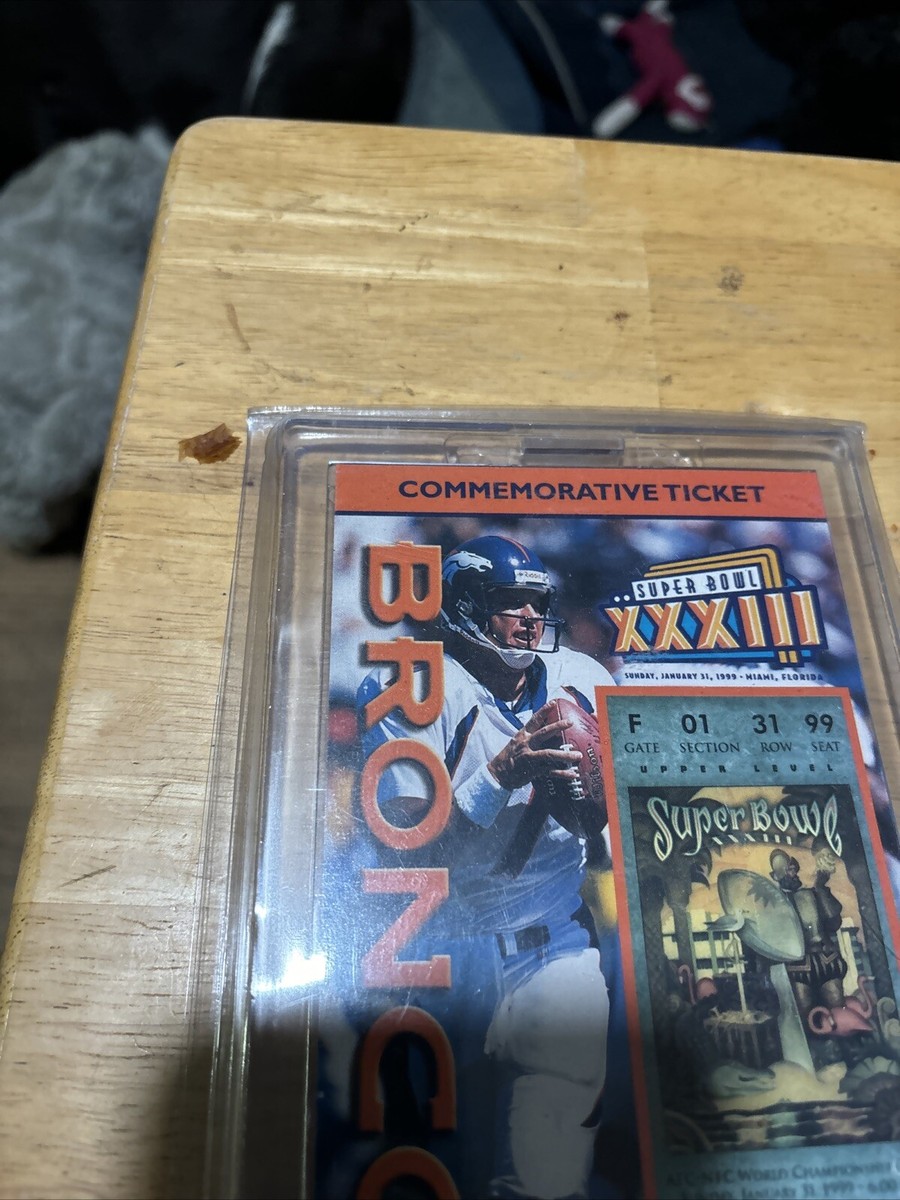 『激レア』戦後アメフト記念バッジセット RICE BOWL1949 (初期大会) 1999 Superbowl XXXIII-Commemorative ticket-Denver Broncos vs