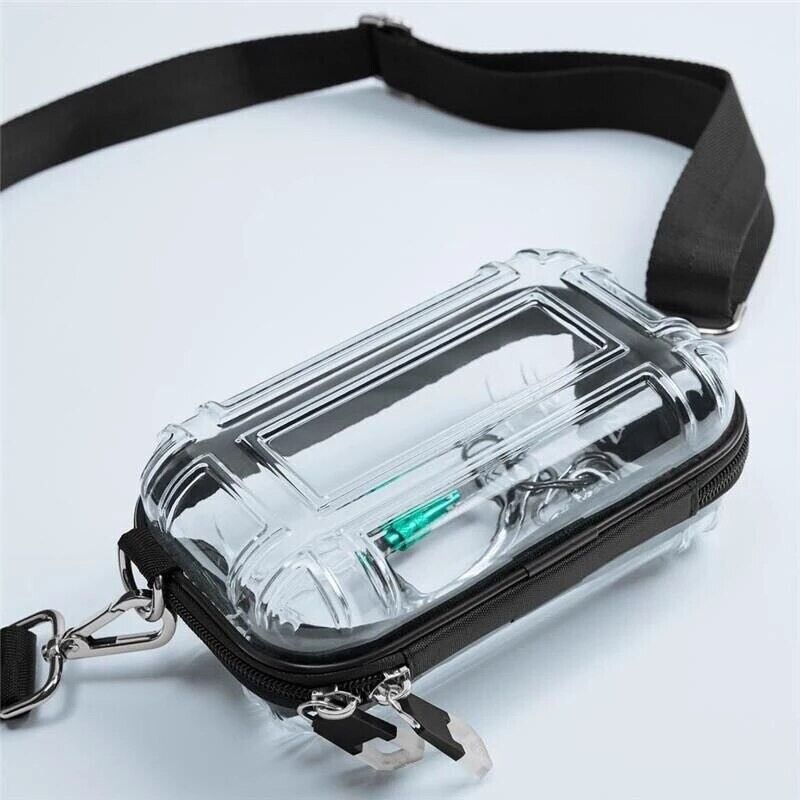 Casual Small Box Designer Bag Women Crossbody Shoulder Strap Transparent  Bags