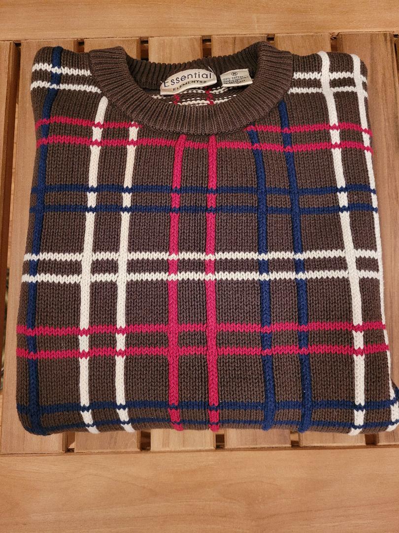 Essential Elements All Cotton Plaid Pullover Swea… - image 3