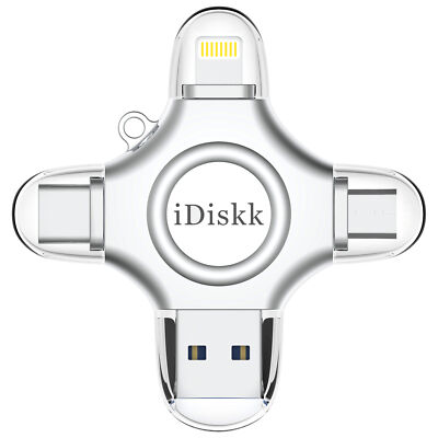 iDiskk MFI Photo Flash Drive for iPhone 15/14/13/12 11/XR/X/8/7/6，PC/mac/ipad