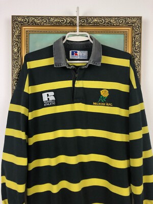Rare Melrose RFC 90s Rugby Union Jersey Shirt Russel Athletic Long