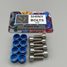 Vauxhall Nova Rocker Cover Stainless bolt & Coloured Washer Kit GTE GSI