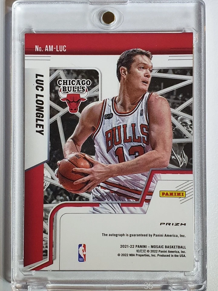 2021 Panini Mosaic Luc Longley AUTO Autographs Mosaic - Ready to Grade - image 3 of 3