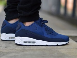 nike air max 90 essential blue and white