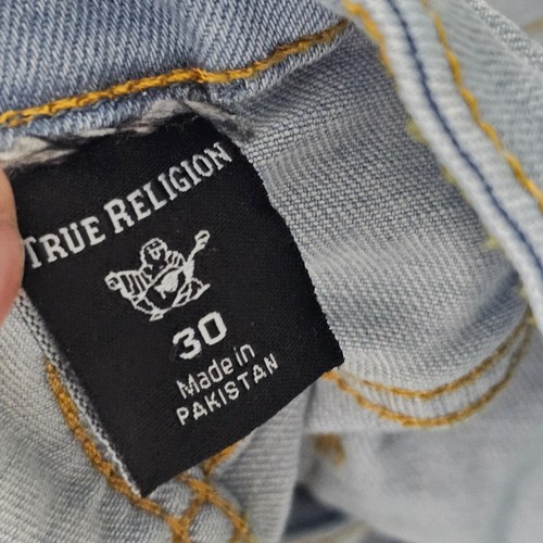 True Religion Jeans Womens 30 Straight Mid Rise Light Wash Stretch Billie 29x33 - 第 11/14 張圖片