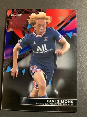 2021-22 Topps Finest UEFA Champions League #82 Xavi Simons - Paris Saint-Germain