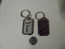 DOG TAG SHAPED KEY CHAIN 1 UNCLE ABOUT 2 INCHES