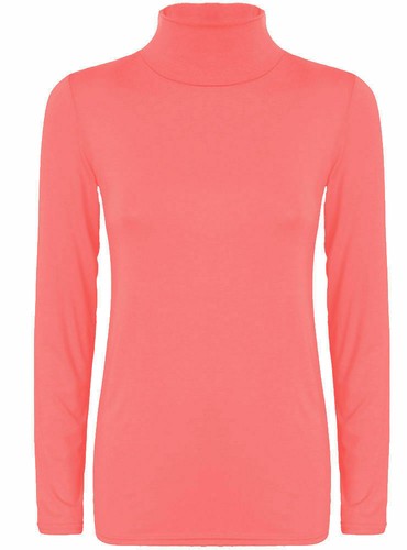  DAMEN POLO AUSSCHNITT TOP STRETCH LANGARM SCHILDKRÖTE AUSSCHNITT TOP PULLOVER UK 8-26 - Bild 20 von 27