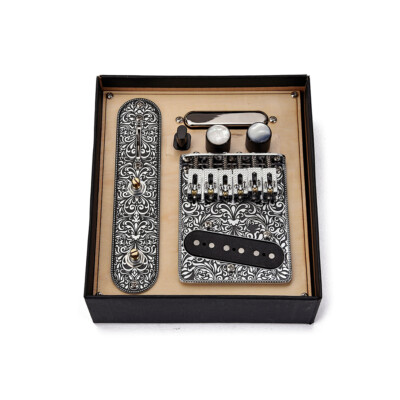 Staggered Guitar Bridge Alnico 5 Pickup Control Plate Sets for Telecaster Tele