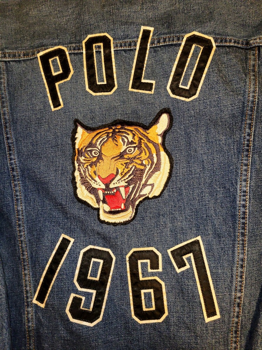 POLO RALPH LAUREN Men's Polo 1967 Tiger Patch Blue Denim Trucker