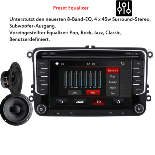 2DIN 7" car radio NAVI GPS DVD DAB + for VW GOLF PASSAT TIGUAN TOURAN Sharan POLO - Picture 7 of 15
