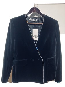 zara rhinestone blazer