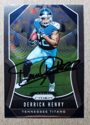 Derrick Henry Signed 2019 Panini Prizm Autograph Football Card