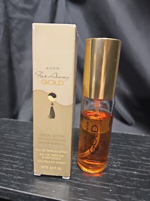 Avon Far Away GOLD  SPECIAL EDITION Eau De Parfum Travel Spray, 0.5 Fl oz,
