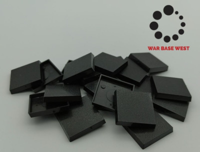 Lot Of 20 25mm Square Bases Used For Warhammer Fantasy Saurus Orc Chaos
