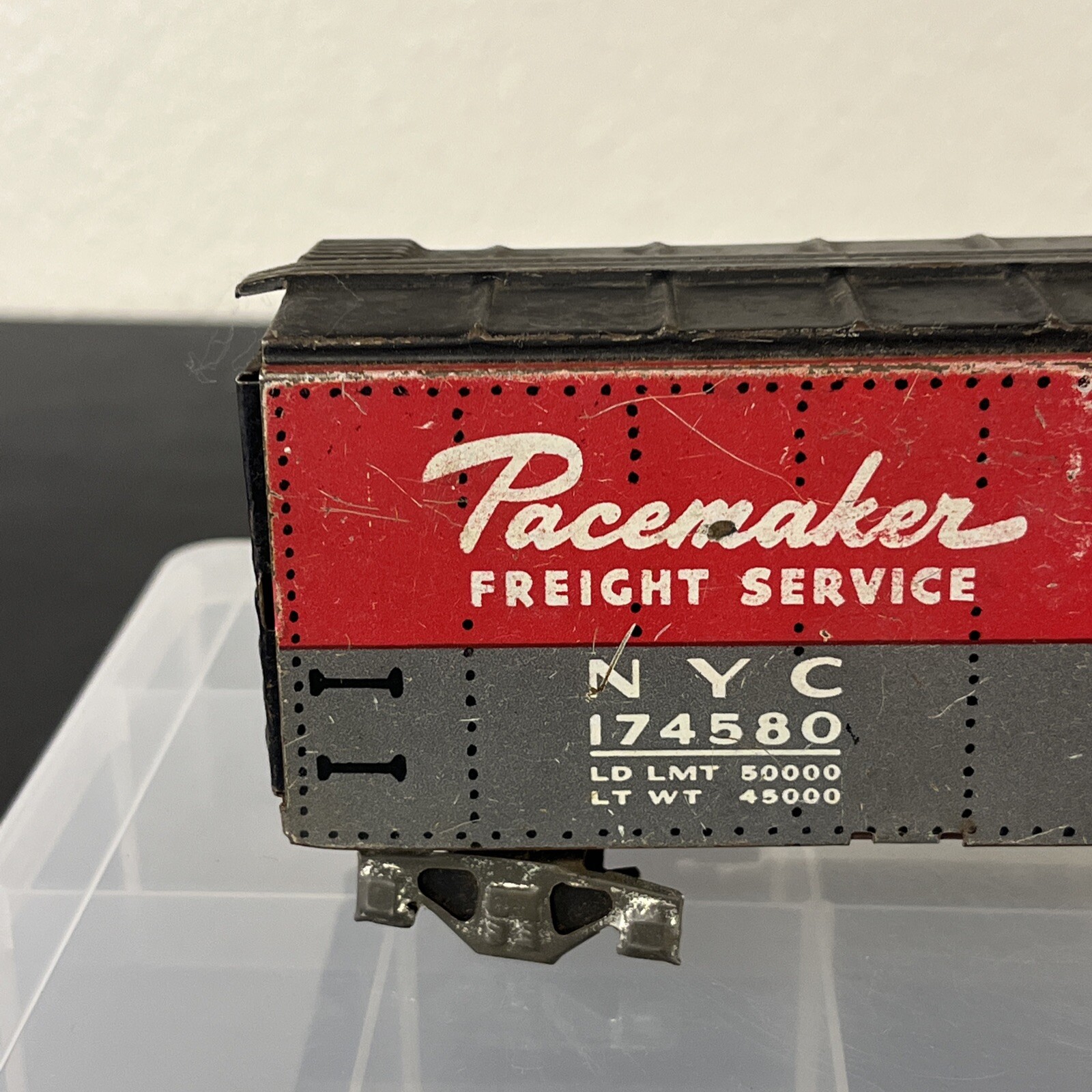 Marx O Scale Box Car NYC PACEMAKER 174580 Missing Wheels For Part eBay
