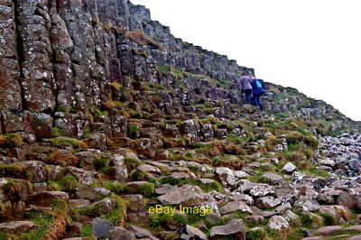 Photo 6x4 Antrim Coast - Giant's Causeway - People climbing to the  Top of Gran