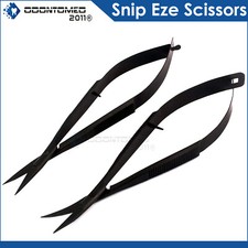 Snip-Eze Easy-Squeeze Scissors 4-3/4" Sewing Embroidery Straight Curved Black