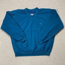 VINTAGE Headwind Windbreaker Mens XL Green Nylon Pullover Sports Golf Jacket USA