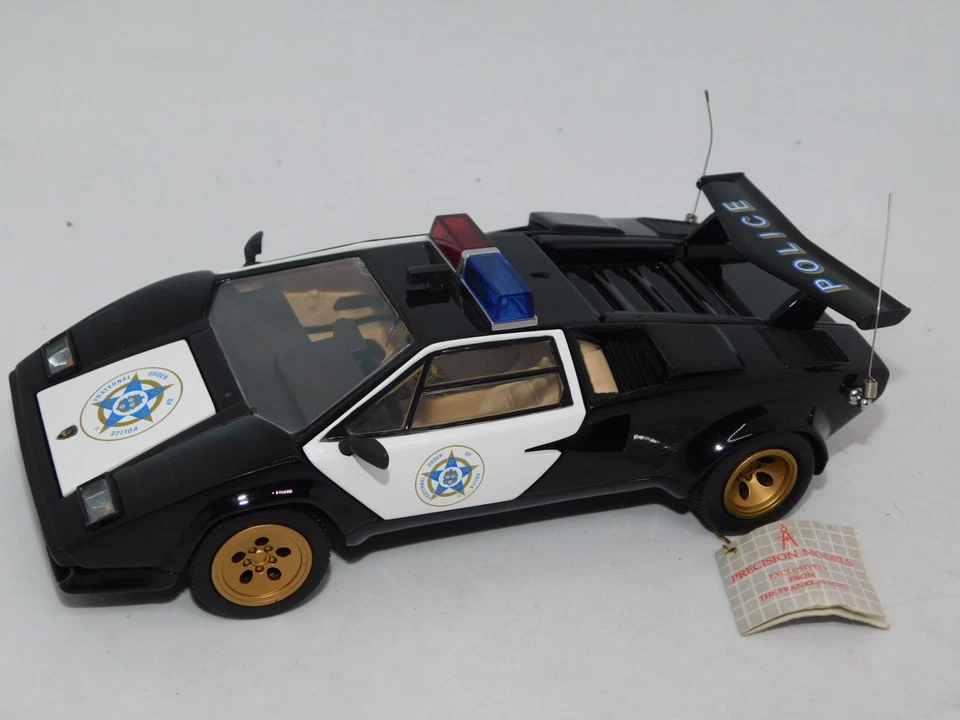 Franklin Mint 1985 Lamborghini Countach 5000S полицейский автомобиль LE 500 1:24 редкая - Изображение 2 из 4