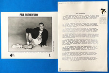 Paul Rutherford Frankie Goes To Hollywood 1989 Promo Photo 10"x8" & Press Letter