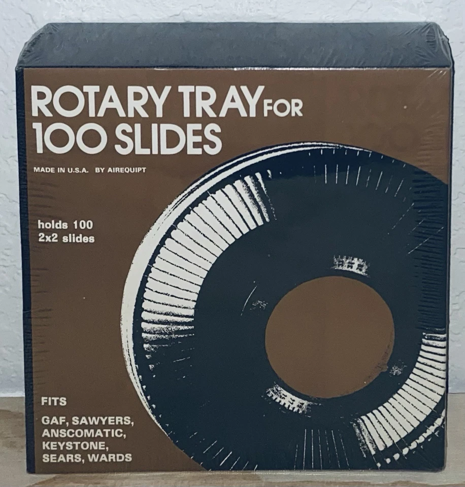 Vintage Airequipt Rotary Tray For 100 Slides 2x2 USA Made NEW Sealed - Image 2 of 3