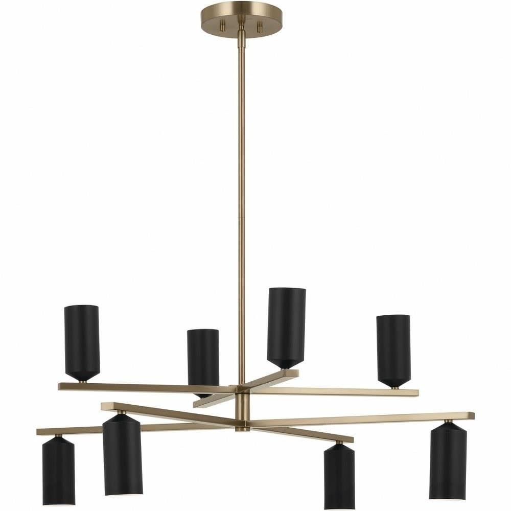 Kichler Gala 36 Inch 8 Light Chandelier in Champagne Bronze 