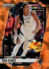 2024 Panini Prizm WNBA Ice Orange Prizms Kiah Stokes Card #122
