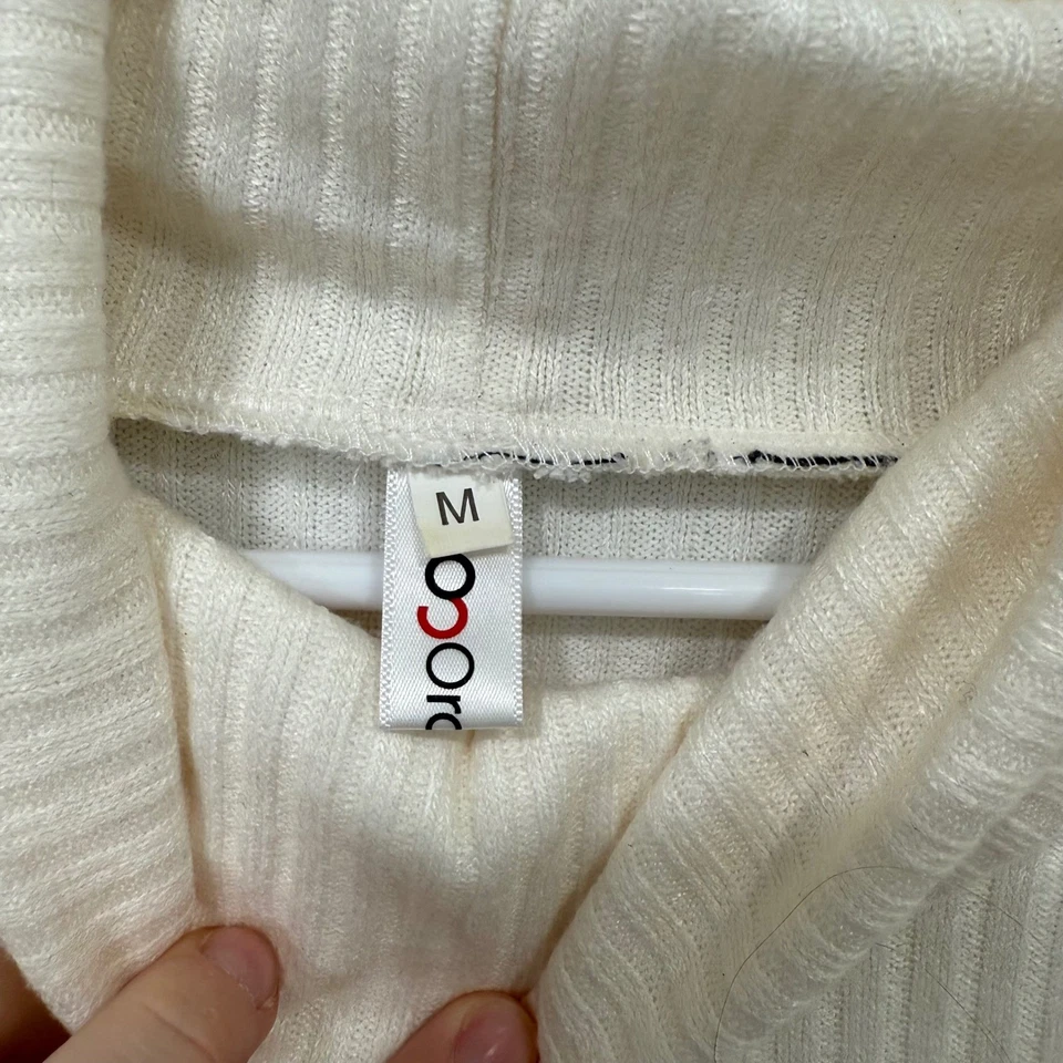 Suéter xadrez gola alta Cocoa Core creme búfalo tamanho M manga longa - Imagem 3 de 4