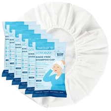 6 No Rinse Shower Caps – Waterless Hair Wash for Elderly & Hospital Use BEST