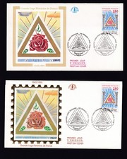 Lot 2 Enveloppes 1er Jour - YT 2967 : Grande Loge Féminine de France