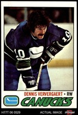 1977 Topps #56 Dennis Ververgaert Canucks 7 - NM