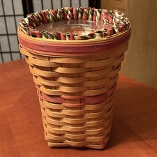 Longaberger May 1998 Series Snapdragon Basket Vase + Liner - Dresden, OH USA