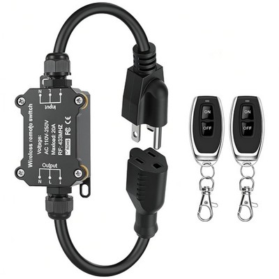 AC110V Remote Control Power Switch,Waterproof Wireless Light 110-250V