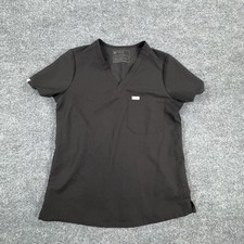 Figs Scrub Top Womens Small Black Catarina One Pocket Medical