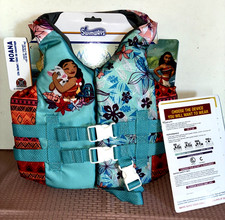 Disney Moana Life Jacket: Youth, Buckle Closure, 33-55 lbs