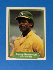 1982 Fleer Rickey Henderson Baseball Card #92 Oakland Athletics