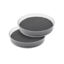 Hexa Diversified Medium Lazy Susan Turntable Organizer Clear Plastic 2 Pack
