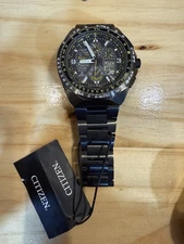 Citizen Promaster Skyhawk A-T Chronograph GMT Black Dial Men's Watch JY8127-59E