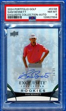 2024 UD Portfolio Golf Exquisite Collection Rookie Auto SAM BENNETT /99 PSA 8