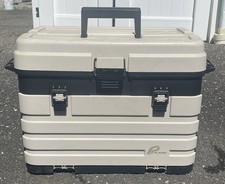 PLANO FISHING TACKLE BOX-LARGE 4 DRAWER TOP STORAGE TRAY-TOOL HOLDER-18WX10DX13H