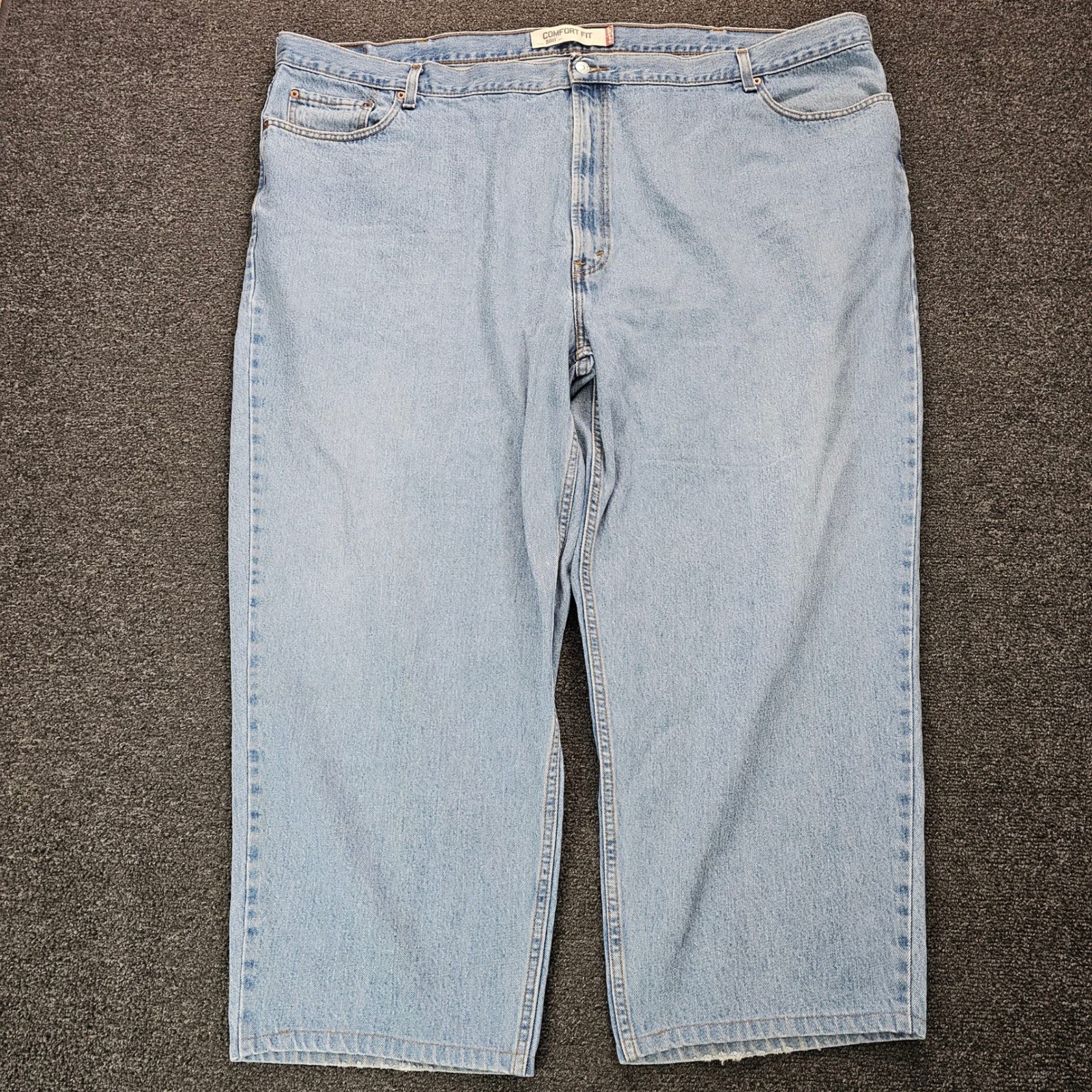 Mens 54x30 Light Wash Blue Loose Tapered Y2k